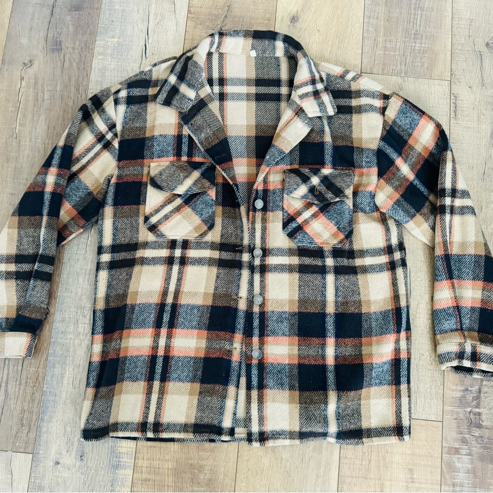 Plaid Button-Up Shacket